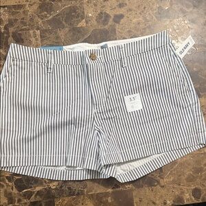 Old Navy Women's Blue Striped Jean Shorts